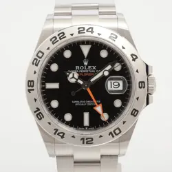 ROLEX EXPLORER II 226570 SS SS AT BLACK DIAL 2 EXTRA LINKS