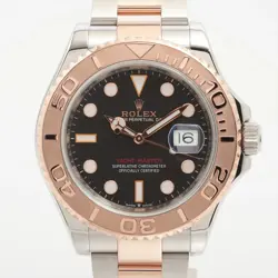 ROLEX YACHT‑MASTER 126621 SS×PG SS×PG AT BLACK DIAL 2 EXTRA LINKS