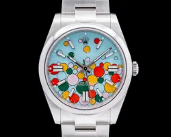 ROLEX 124300 OYSTER PERPETUAL 41MM SS CELEBRATION DIAL DISCONTINUED