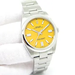 ROLEX 124300 OYSTER PERPETUAL 41MM WITH YELLOW DIAL