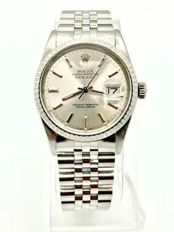 ROLEX DATEJUST 36MM 16030 STAINLESS STEEL  AUTOMATIC WATCH WITH BOX.