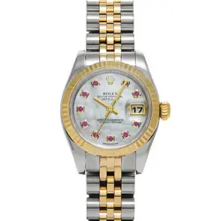 USED ROLEX DATEJUST 179173NGR WHITE CASE: 26×26MM LADIES WATCH #103015