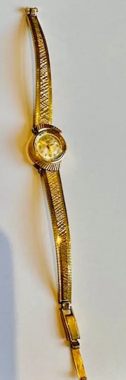 9CT GOLD & ROLLED GOLD ROLEX TUDOR ROYAL LADIES WRISTWATCH NOT WORKING
