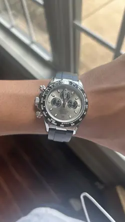 ROLEX DAYTONA CHRONOGRAPH WATCH SILVER DIAL BLACK BEZEL