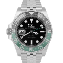MINT NEW PAPERS ROLEX GMT-MASTER II SPRITE GREEN BLACK JUBILEE 126720 VTNR BOX