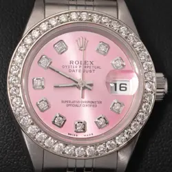 ROLEX DATEJUST 79174 DIAMOND BEZEL JUBILEE WATCH 26MM PINK DIAL