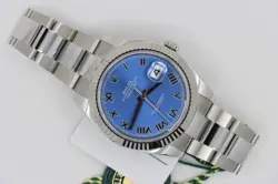 ROLEX DATEJUST 41 126334 AZURE BLUE ROMAN DIAL OYSTER BAND FULL SET YEAR 2025