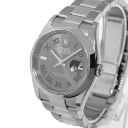 ROLEX DATEJUST 36MM STAINLESS STEEL WIMBLEDON DIAL & SMOOTH BEZEL 126200