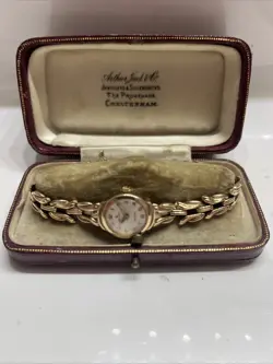 LADIES VINTAGE 375 9CT GOLD ROLEX PRECISION MANUAL WINDING WRIST WATCH