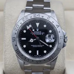 ROLEX EXPLORER II BLACK 16570 STAINLESS STEEL OYSTER DATE WATCH 40MM