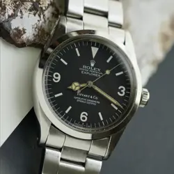 ROLEX 1016 EXPLORER I TIFFANY & CO RARE DOUBLE SIGNED STEEL AUTOMATIC LATE 1970S