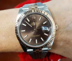 COMPLETE 2021 ROLEX DATEJUST 41 TWO TONE STEEL ROSE GOLD CHOCOLATE DIAL 126331