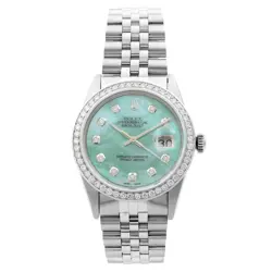 ROLEX DATEJUST 36MM JUBILEE STAINLESS STEEL SILVER DIAL AUTOMATIC WATCH 16014