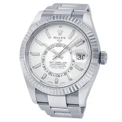 ROLEX SKY-DWELLER STAINLESS STEEL OYSTER AUTOMATIC SILVER MEN'S WATCH 326934