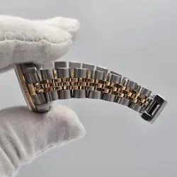 Rolex Lady Datejust 26mm Yellow Gold Steel Factory Blue Diamond Dial 69173