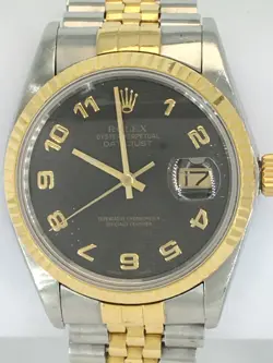 ROLEX 16013 36MM JUBILEE ARABIC DIAL 18K YELLOW GOLD STAINLESS STEEL (AP1132584)