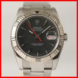 ROLEX DATEJUST 116264 TURN O GRAPH DATEJUST STEEL 18K WG TURNING BEZEL MEN WATCH