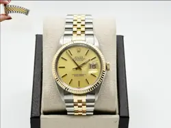ROLEX DATEJUST 16013 CHAMPAGNE DIAL 18K YELLOW STAINLESS STEEL 36MM