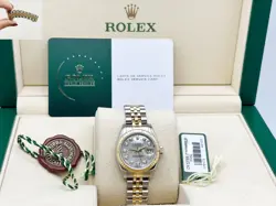 ROLEX LADIES DATEJUST 179173 MOTHER OF PEARL DIAMOND DIAL 18K YELLOW GOLD STEEL