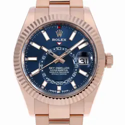 ROLEX SKY-DWELLER 336935 BLUE 3 ROW OYSTER BRACELET RANDOM NUMBER SECOND HAN...