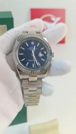 ROLEX DATEJUST 41 NEW 2023 BLUE INDEX DIAL FLUTED BEZEL OYSTER BRACELET