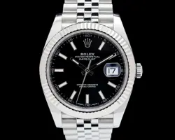 ROLEX 126334 DATEJUST 41 SS JUBILEE BLACK DIAL