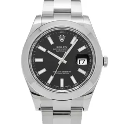 ROLEX DATEJUST II 116300 BLACK DIAL 41MM AUTOMATIC STAINLESS STEEL MEN'S WATCH