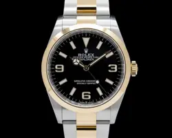 ROLEX 124273 EXPLORER 36 STAINLESS STEEL / 18K YELLOW GOLD BLACK DIAL FULL SET