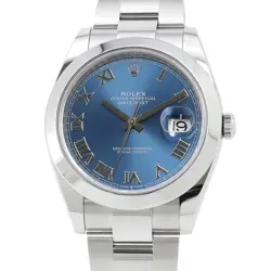 ROLEX DATEJUST 126300 AZZURRO BLUE ROMAN DIAL 41MM AUTOMATIC MEN'S WATCH