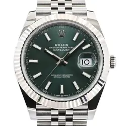 ROLEX DATEJUST 126334/J GREEN ROMAN DIAL 41MM AUTOMATIC MEN'S WATCH