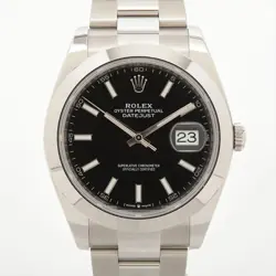 ROLEX DATEJUST 126300 BLACK DIAL 40MM AUTOMATIC STAINLESS STEEL MEN'S WATCH