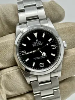 ROLEX EXPLORER 36 114270 MEN’S STAINLESS STEEL OYSTER BRACELET WATCH BOX + PAPER