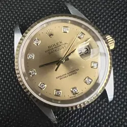 ROLEX OYSTER PERPETUAL 16233 GOLD DIAL AUTOMATIC MEN'S_C0410-W002