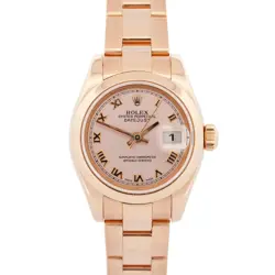 PAPERS LADIES ROLEX DATEJUST PRESIDENT 26MM 18K ROSE GOLD WATCH 179165 BOX