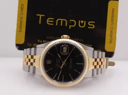 ROLEX DATEJUST 16233 GALT DIAL STEEL & 18KT GOLD JUBILEE 1990 AUTOMATIC WATCH