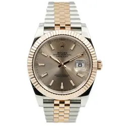 ROLEX DATEJUST 126331 41MM 18K ROSE GOLD & STEEL B&P 2022 SUNDUST FLUTED JUBILEE