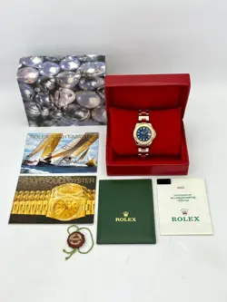 1999 Rolex Yacht-Master 35mm 68623 Two-Tone Blue Dial
