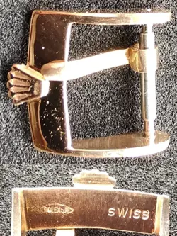 ORIGINAL VINTAGE ROLEX BUCKLE 12MM INNER ROSE GOLD PLATED EXCELLENT! !