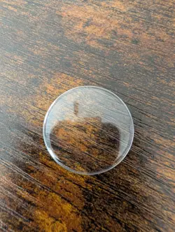 ROLEX TUDOR - OPEN UNUSED ORIGINAL PLASTIC CRYSTAL NO CYCLOPS WINDOW - PART 28.4