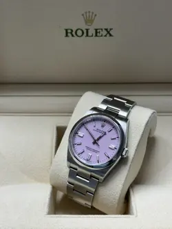 ROLEX OYSTER PERPETUAL 36MM CANDY PINK DIAL BRAND NEW BOX PAPERS WATCH 126000