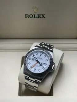 ROLEX EXPLORER II FULL SET BOX AND PAPERS POLAR WHITE DIAL 226570 WATCH GMT