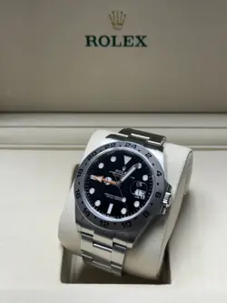ROLEX EXPLORER II BRAND NEW FULL SET BOX AND PAPERS BLACK DIAL 226570