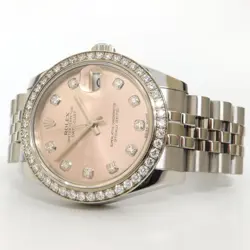 ROLEX DATEJUST 31 STEEL FACTORY DIAMOND BEZEL & FACTORY DIAMOND DIAL 178384