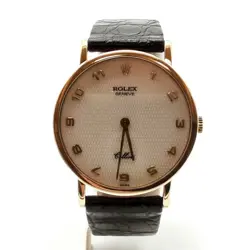 ROLEX 18K YELLOW GOLD CELLINI MECHANICAL WIND WATCH LH0625OWXZDE
