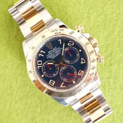 ROLEX DAYTONA 116523 BLUE RACING DIAL 40MM AUTOMATIC CHRONOGRAPH BOX PAPERS