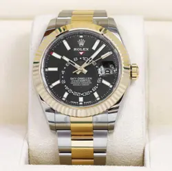 New 2023 Rolex Sky-Dweller 336933 42MM Black 18K Yg Two-Tone Box Papers