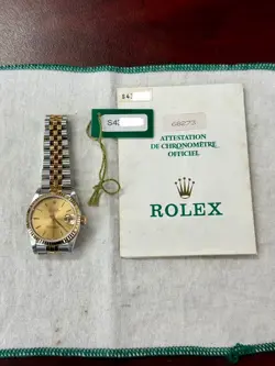 1997 Rolex Datejust 31mm 68273 Champagne Dial w/ Rolex Papers & Tags