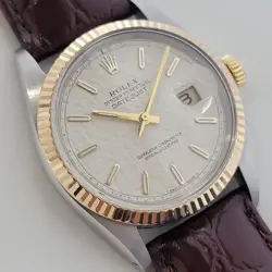 MENS ROLEX REF 16013 DATEJUST 36MM 18K SS COMPUTER DIAL 1980S AUTOMATIC RA524B