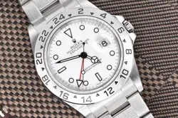 2004 ROLEX EXPLORER II 40MM POLAR WHITE DIAL STAINLESS STEEL 16570T WATCH