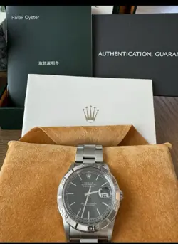 ROLEX DATEJUST TURN-O-GRAPH 36MM WATCH STAINLESS STEEL, BLACK DIAL